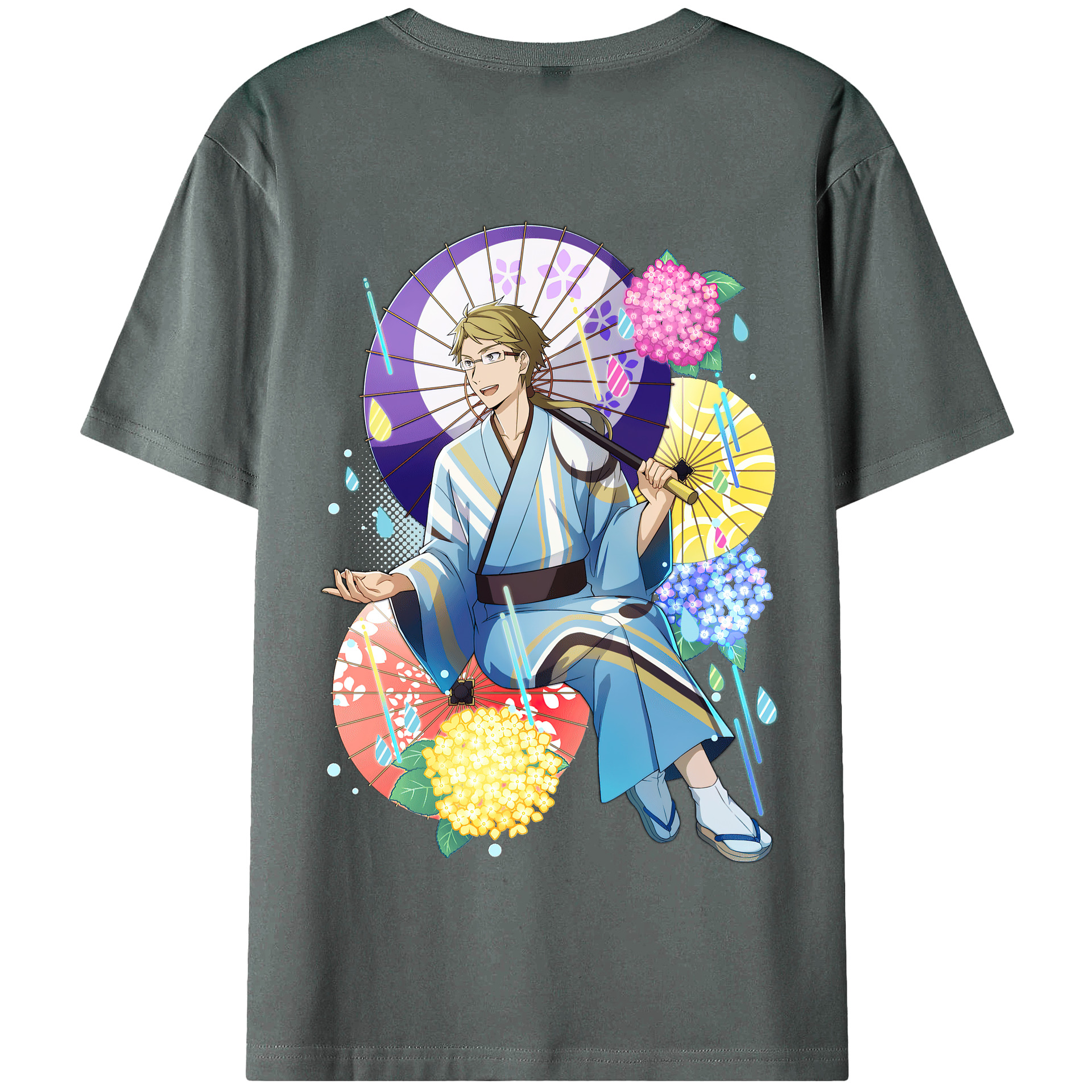 （画像用） 文豪ストレイドッグス Bungo Stray Dogs 綿100％半袖Tシャツ（背面プリント）